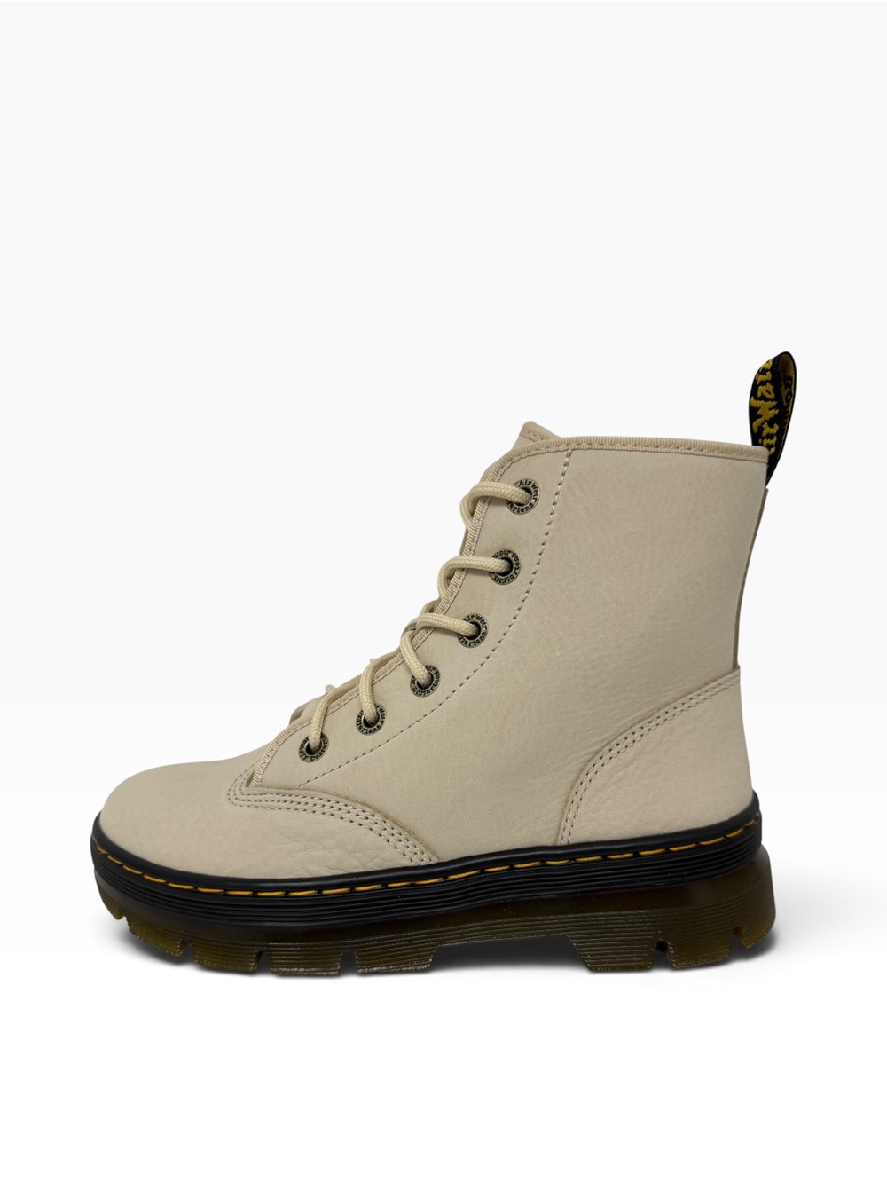 Dr Martens Women Charlee Chukka Milled NuBuck WP Parchment Beige Boots Size 7